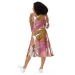 ViaFashion Tropical Bliss Long Sleeve Midi Dress - Image 4
