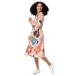 ViaFashion Elegance Long Sleeve Midi Dress – Chic & Flattering, Perfect for Any Occasion - Image 2