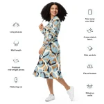 ViaFashion Abstract Art Midi Dress – Modern Geometric Elegance - Image 5