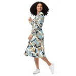 ViaFashion Abstract Art Midi Dress – Modern Geometric Elegance - Image 2