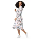 ViaFashion Soft Blush Leopard Long Sleeve Midi Dress - Image 2