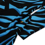 ViaFashion Midnight Waves Long Sleeve Midi Dress – Bold Black & Blue Abstract Print, Elegant & Flowy Fit - Image 6