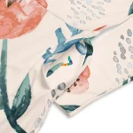 ViaFashion Watercolor Blossom Long Sleeve Midi Dress – Elegant Floral Charm in Soft Pastels - Image 5