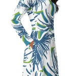 ViaFashion Tropical Breeze Long Sleeve Midi Dress - Image 3