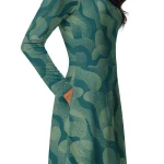 ViaFashion Serpentine Flow Long Sleeve Midi Dress - Image 3