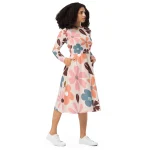 ViaFashion Elegance Long Sleeve Midi Dress – Chic & Flattering, Perfect for Any Occasion - Image 7
