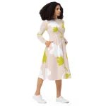 ViaFashion Earthy Blossom Long Sleeve Midi Dress - Image 5