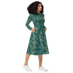ViaFashion Serpentine Flow Long Sleeve Midi Dress - Image 5