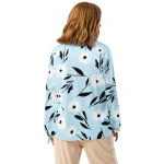 ViaFashion Soft Blue Floral Women’s Pajama Top - Image 2
