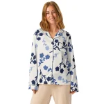 ViaFashion Indigo Bloom Women’s Pajama Top
