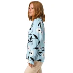 ViaFashion Soft Blue Floral Women’s Pajama Top - Image 4