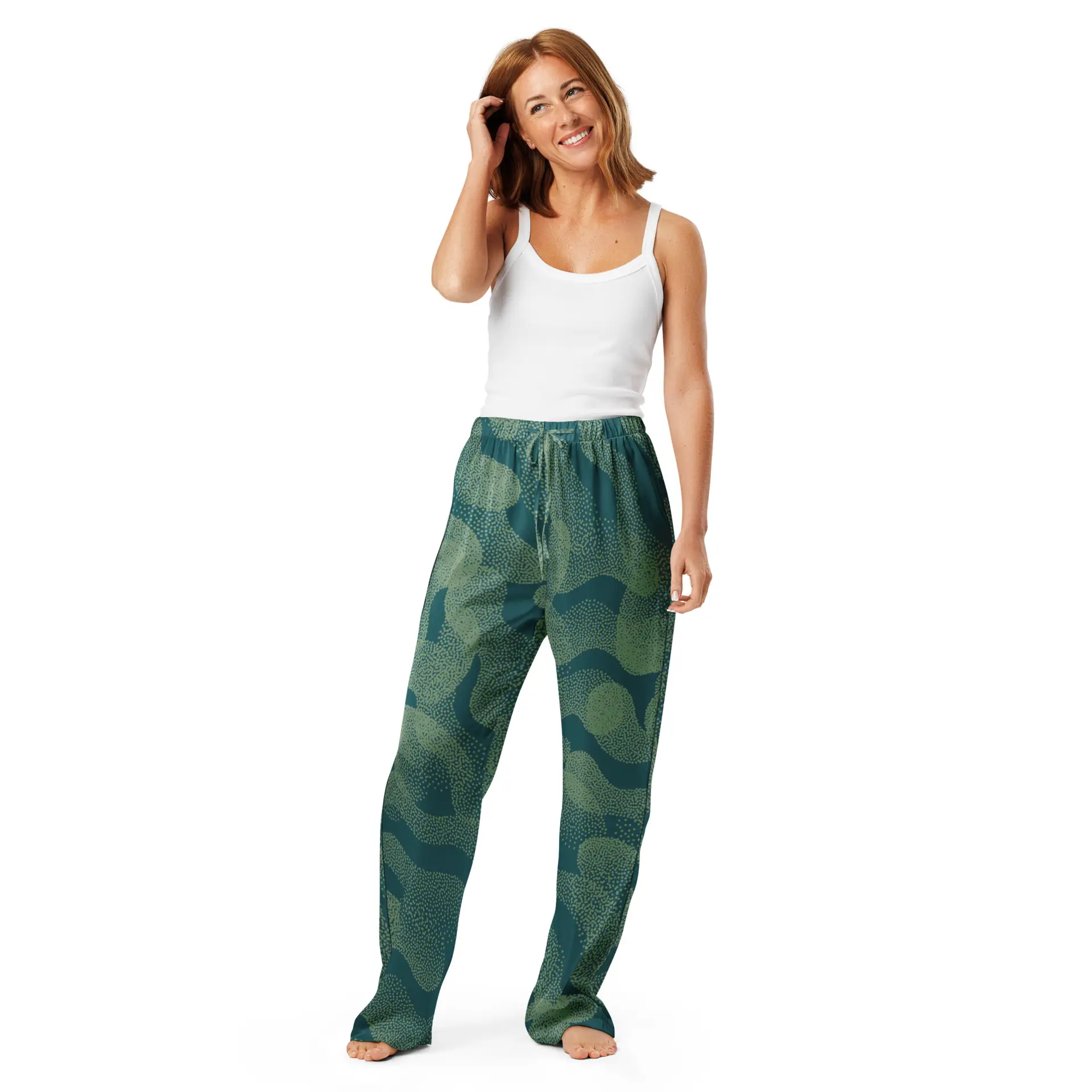 all-over-print-womens-pajama-pants-black-front-67c148ad955c9.jpg ViaFashion Serpentine Flow Women's Pajama Pants - Image 1