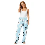 ViaFashion Soft Blue Floral Women’s Pajama Pants