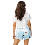 ViaFashion Soft Blue Floral Women’s Pajama Shorts - Image 2