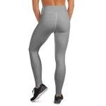 ViaFashion SteelFlex High-Waist Yoga Leggings – Sleek Grey, Sculpting & Ultra-Stretch - Image 2