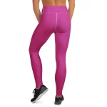ViaFashion RadiantFlex High-Waist Yoga Leggings – Bold Magenta, Ultra-Stretch & Sculpting Fit - Image 2