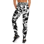 ViaFashion ShadowFlex High-Waist Yoga Leggings – Monochrome Leopard Print, Ultra-Stretch & Sculpting Fit - Image 2