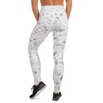 ViaFashion TerraFlex High-Waist Yoga Leggings – Neutral Terrazzo Print, Ultra-Stretch & Breathable - Image 2