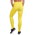 ViaFashion SunFlex High-Waist Yoga Leggings – Radiant Yellow, Ultra-Stretch & Sculpting Fit - Image 2