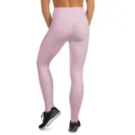 ViaFashion BlushFlex High-Waist Yoga Leggings – Soft Dusty Rose, Ultra-Stretch & Sculpting Fit - Image 2