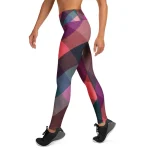 ViaFashion PrismFlex High-Waist Yoga Leggings – Bold Geometric Print, Soft & Stretchy