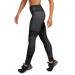 ViaFashion ShadowFlex High-Waist Yoga Leggings – Sleek Black, Sculpting & Ultra-Stretchy