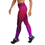 ViaFashion RadiantFlow High-Waist Yoga Leggings – Bold Gradient Swirl, Ultra-Stretch & Breathable