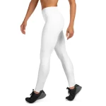 ViaFashion PureFlex High-Waist Yoga Leggings – Crisp White, Sculpting & Ultra-Stretch
