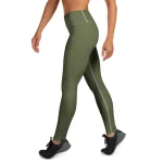 ViaFashion EarthFlex High-Waist Yoga Leggings – Deep Olive Green, Sculpting & Ultra-Stretch - Image 4