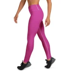 ViaFashion RadiantFlex High-Waist Yoga Leggings – Bold Magenta, Ultra-Stretch & Sculpting Fit