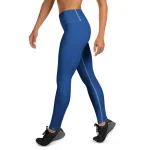 ViaFashion OceanFlex High-Waist Yoga Leggings – Deep Navy Blue, Ultra-Stretch & Sculpting Fit