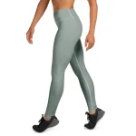 ViaFashion SageFlex High-Waist Yoga Leggings – Earthy Sage Green, Ultra-Stretch & Sculpting Fit