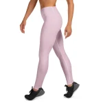 ViaFashion BlushFlex High-Waist Yoga Leggings – Soft Dusty Rose, Ultra-Stretch & Sculpting Fit
