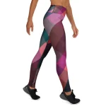ViaFashion PrismFlex High-Waist Yoga Leggings – Bold Geometric Print, Soft & Stretchy - Image 3