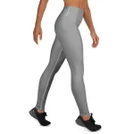 ViaFashion SteelFlex High-Waist Yoga Leggings – Sleek Grey, Sculpting & Ultra-Stretch - Image 3