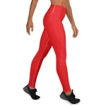 ViaFashion IgniteFlex High-Waist Yoga Leggings – Fiery Red, Sculpting & Ultra-Stretch - Image 3