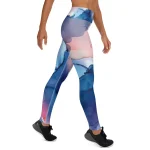 ViaFashion AquaFlow High-Waist Yoga Leggings – Elegant Watercolor Design, Ultra-Stretch & Breathable - Image 3