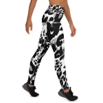 ViaFashion ShadowFlex High-Waist Yoga Leggings – Monochrome Leopard Print, Ultra-Stretch & Sculpting Fit - Image 3