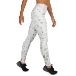 ViaFashion TerraFlex High-Waist Yoga Leggings – Neutral Terrazzo Print, Ultra-Stretch & Breathable - Image 3