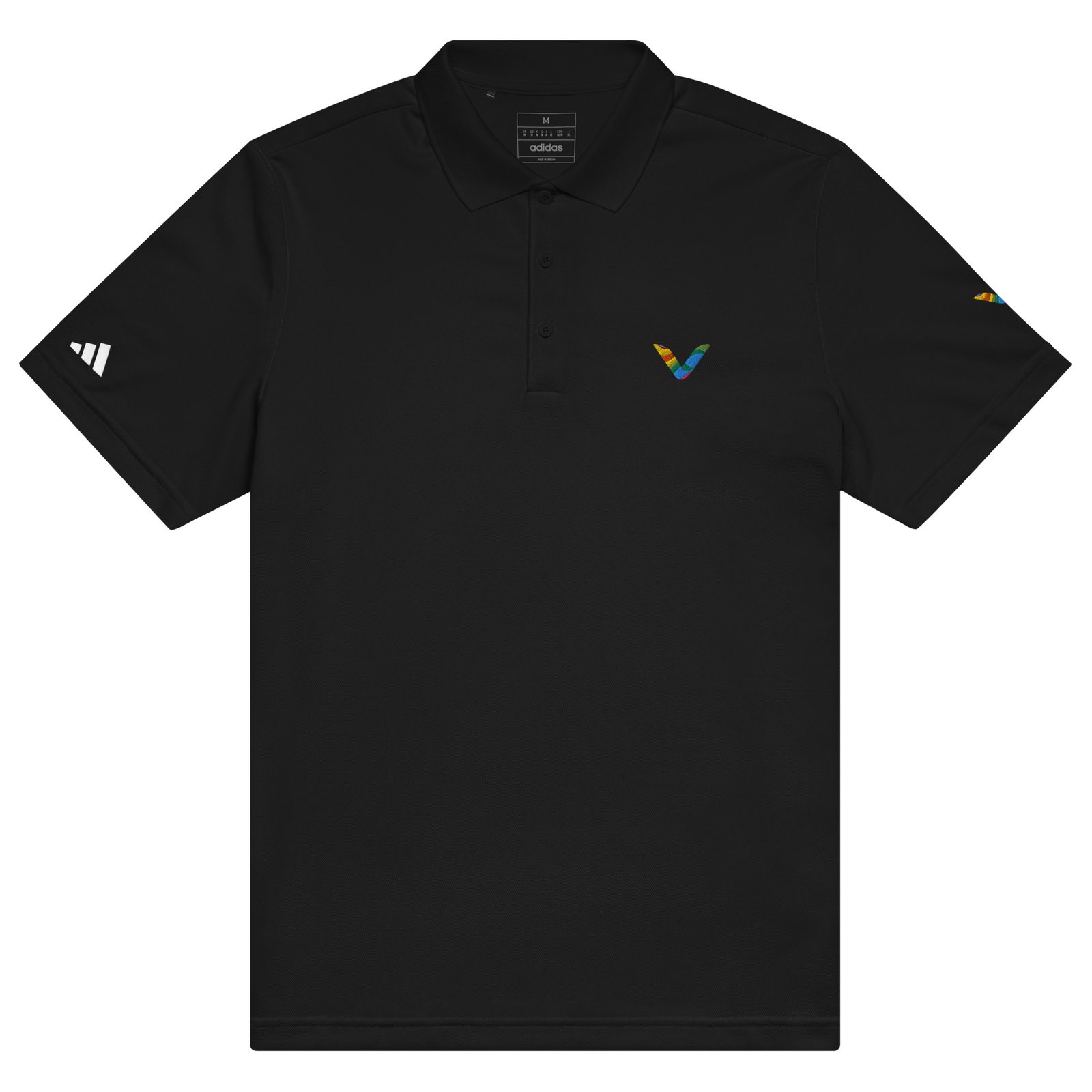 adidas-sport-polo-shirt-black-front-67f7f1b323505.jpg Adidas Sport Polo Unisex - Image 1