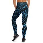 ViaFashion MidnightFlex High-Waist Yoga Leggings – Electric Blue Zebra Print, Ultra-Stretch & Breathable - Image 6