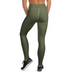 ViaFashion EarthFlex High-Waist Yoga Leggings – Deep Olive Green, Sculpting & Ultra-Stretch - Image 9