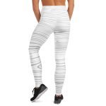 ViaFashion ZenFlex High-Waist Yoga Leggings – Silver Wave Pattern, Soft & Ultra-Stretch - Image 6
