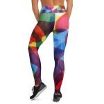 ViaFashion ColorFusion High-Waist Yoga Leggings – Vibrant Abstract Art, Stretch & Breathable - Image 6