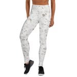 ViaFashion TerraFlex High-Waist Yoga Leggings – Neutral Terrazzo Print, Ultra-Stretch & Breathable - Image 4