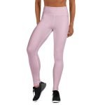 ViaFashion BlushFlex High-Waist Yoga Leggings – Soft Dusty Rose, Ultra-Stretch & Sculpting Fit - Image 4
