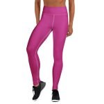 ViaFashion RadiantFlex High-Waist Yoga Leggings – Bold Magenta, Ultra-Stretch & Sculpting Fit - Image 4