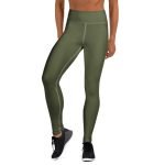 ViaFashion EarthFlex High-Waist Yoga Leggings – Deep Olive Green, Sculpting & Ultra-Stretch - Image 7