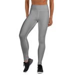 ViaFashion SteelFlex High-Waist Yoga Leggings – Sleek Grey, Sculpting & Ultra-Stretch - Image 4