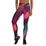 ViaFashion PrismFlex High-Waist Yoga Leggings – Bold Geometric Print, Soft & Stretchy - Image 4